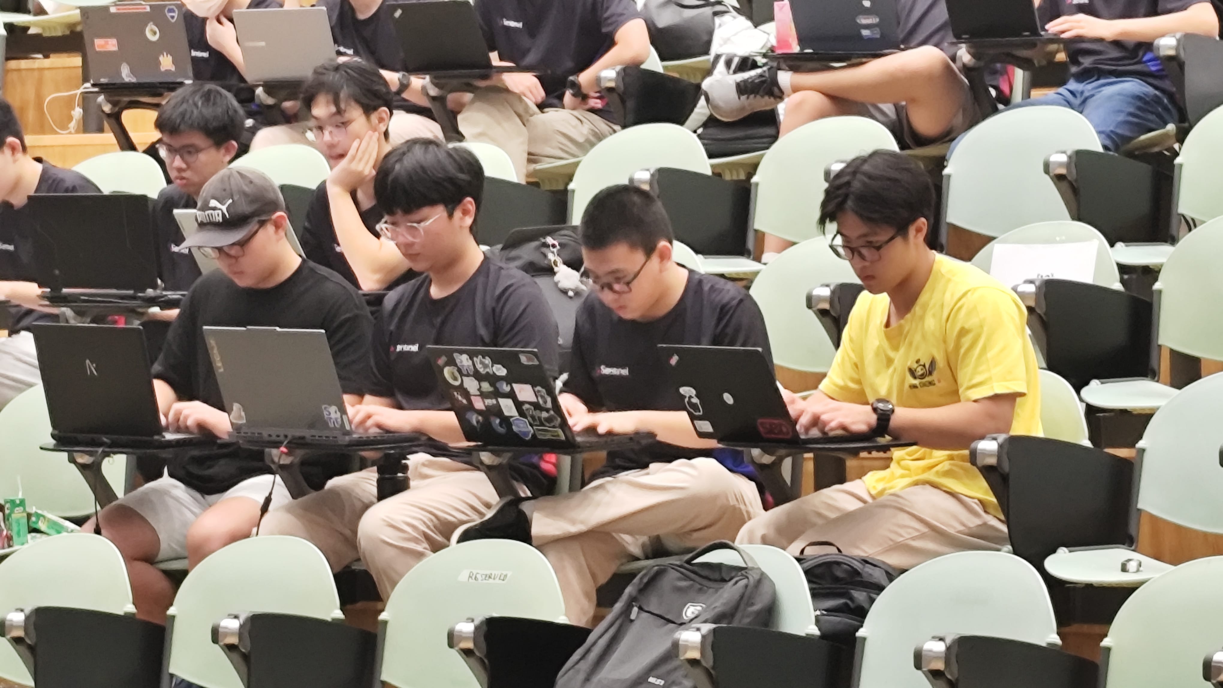 A group of participants competing in the CTF